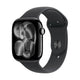 Apple Watch Series 11 GPS + Cellular Smartwatch, 46 mm Jet Black Aluminium Case with Black Sport Band (S/M), MFC24AF/A