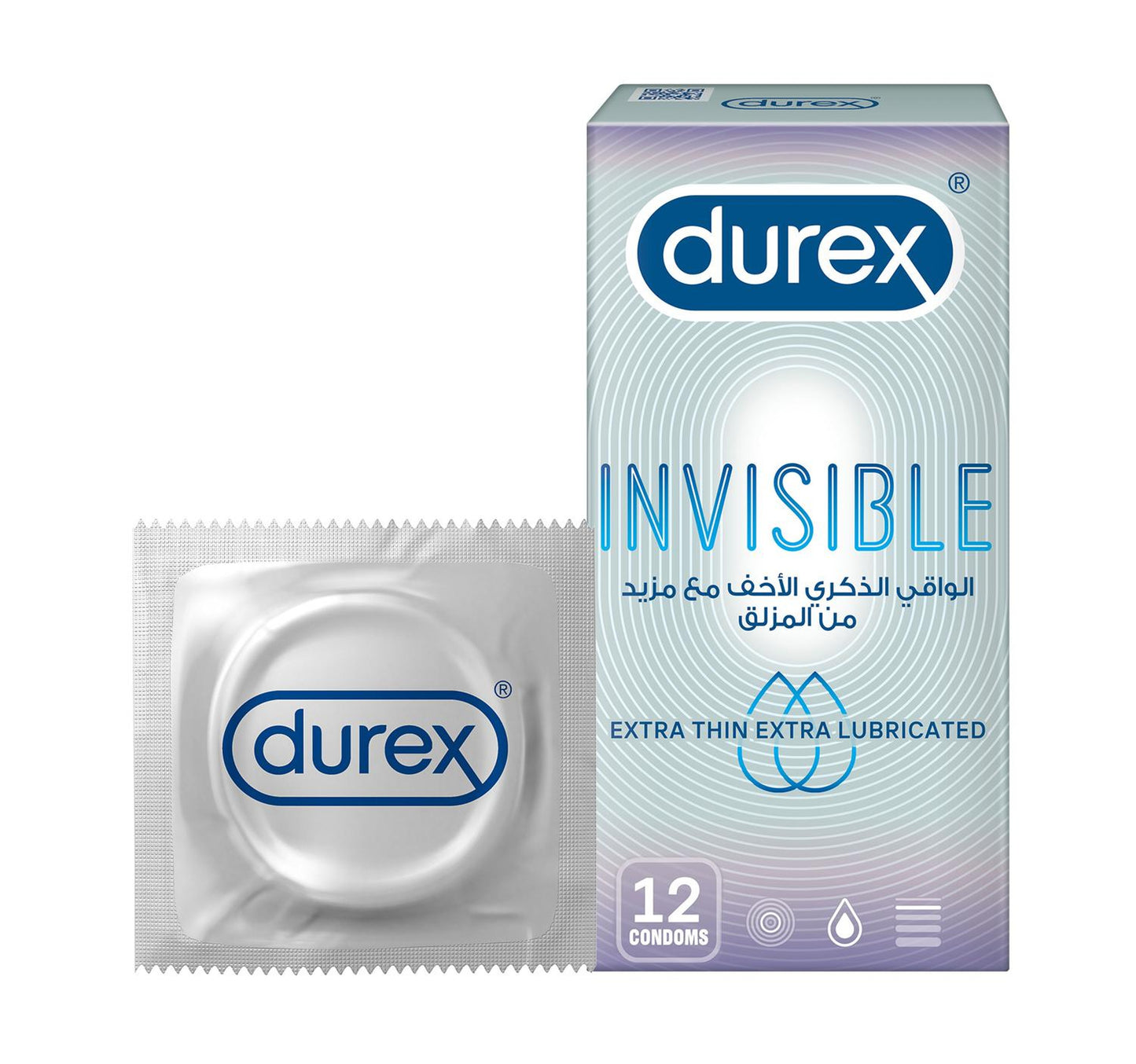واقي ذكري غير مرئي من ديوركس، رفيع للغاية، مُزلق للغاية، 12 قطعة