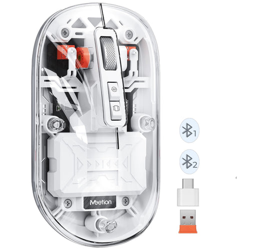 Meetion Transparent Wireless Rechargeable Mouse BTM005