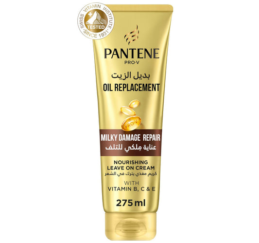 Pantene Pro-V Hair Oil Replacement Leave On Cream Milky Damaged Repair Value Pack 275 ml