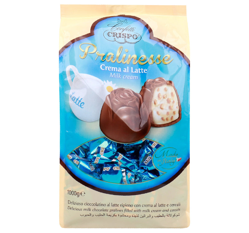 Crispo Pralinesse Milk Chocolate with Milk Cream & Cereal 1 kg