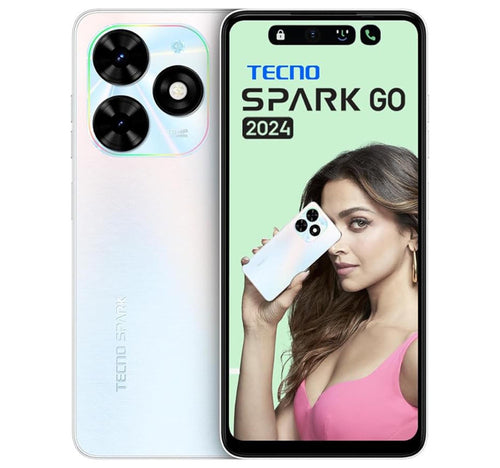 Techno Spark Go 4G Smartphone (2024), 3 GB RAM, 64 GB storage, Mystery White, BG6