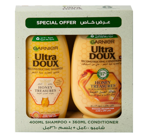 Garnier Ultra Doux Honey Treasures Shampoo 400 ml + Conditioner 360 ml