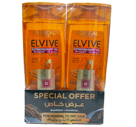 L'Oreal Paris Elvive Extraordinary Oil Shampoo 2 x 400 ml