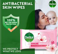 Dettol Skincare Antibacterial Skin Wipes 5 x 10 pcs