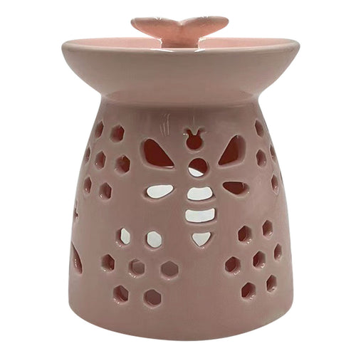 Maple Leaf Ceramic Oil Burner 13.2cm Beige