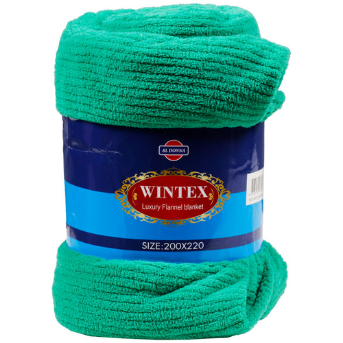 Wintex Flannel Blanket, 200 x 220 cm, Assorted