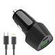 Trands 36W Car Charger (Type-C & Lightning Cable)AD663, Black