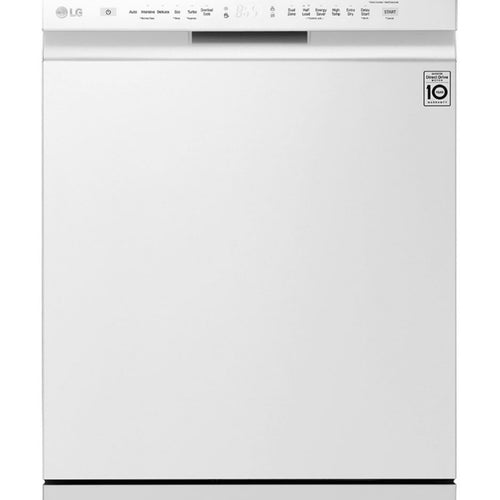 غسالة أطباق LG QuadWash، سعة 14 مكانًا، 7 دورات غسيل، لون أبيض، DFB512FW