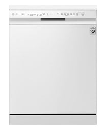 LG QuadWash Dishwasher, 14 Place Settings, 7 Wash Cycles, White, DFB512FW