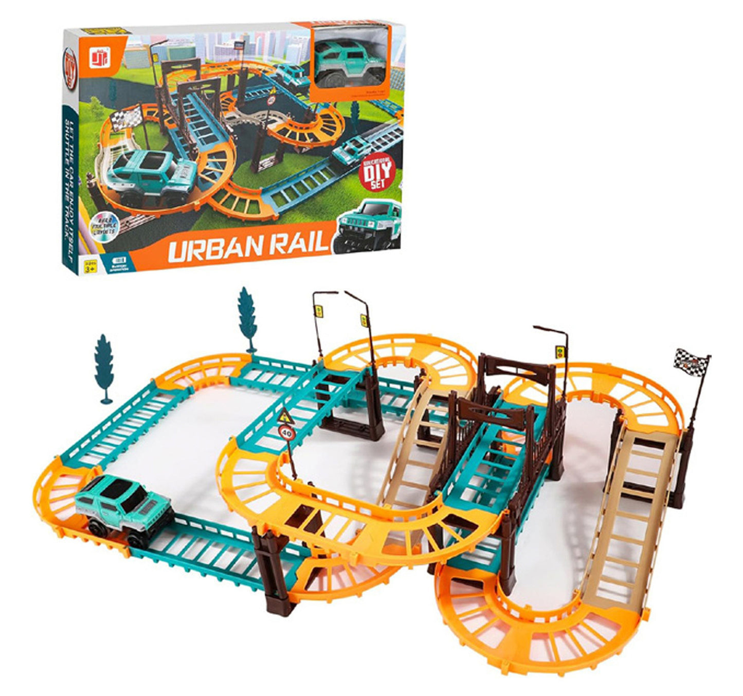 Skid Fusion Battery OperatedUrban Rail track Set 888-62