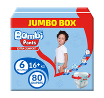 Sanita Bambi Baby Diaper Pants Size 6 Extra Large 16+ kg 80 pcs