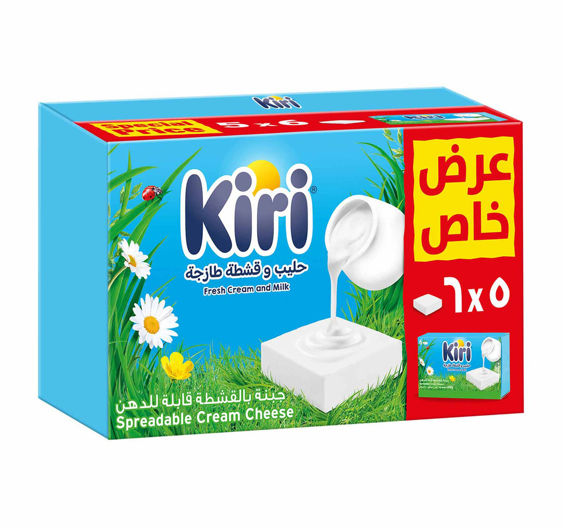 Kiri Spreadable Cream Cheese Squares 5 x 6 Portions 500 g