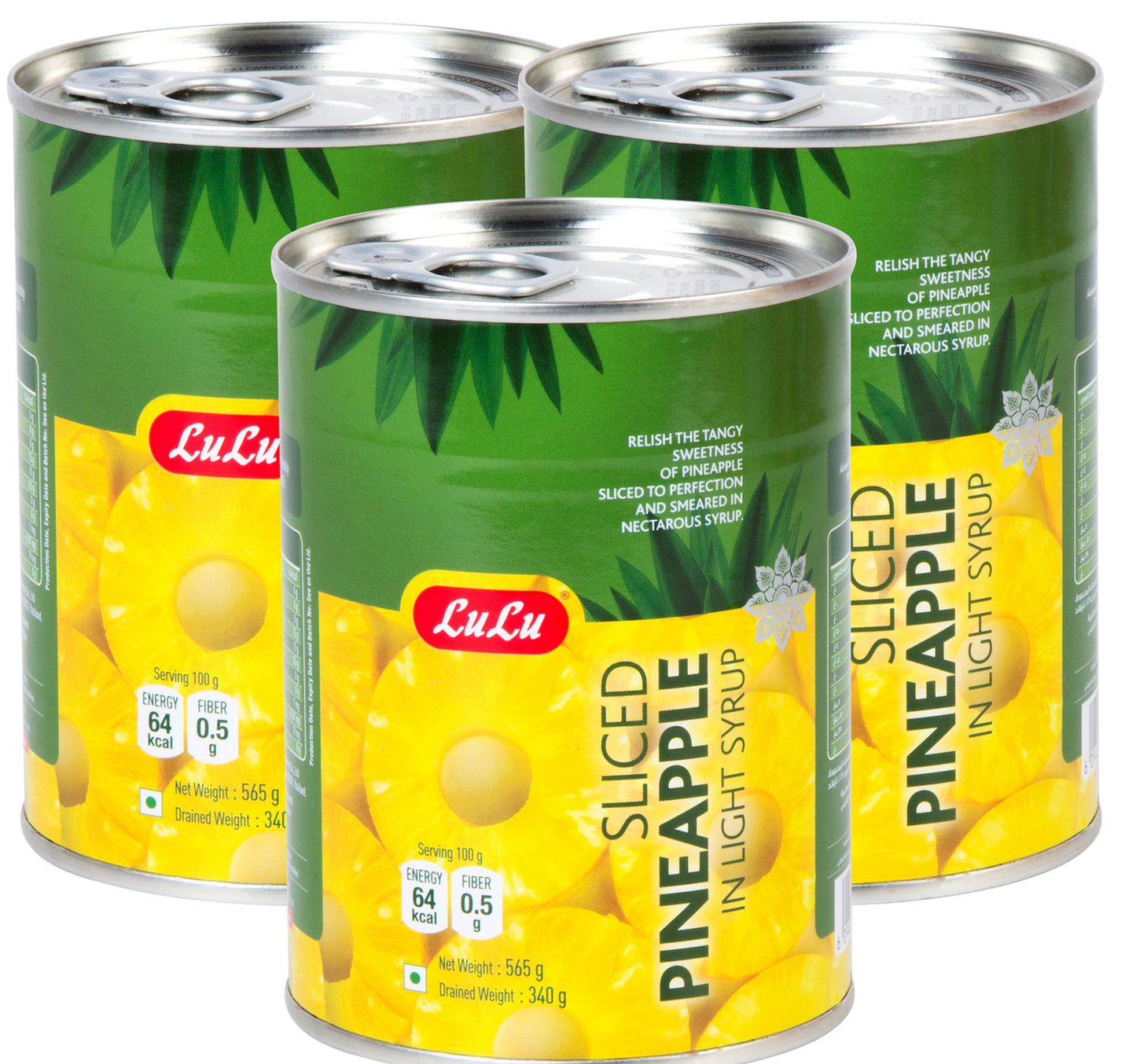 LuLu Sliced Pineapple in Light Syrup 3 x 565 g