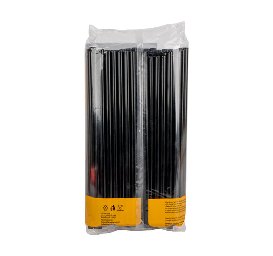 LuLu Black Color Straw 8mm 100pcs