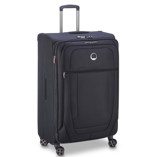 Delsey Helium Deluxe 4 Wheel Soft Trolley, 71 cm, Black