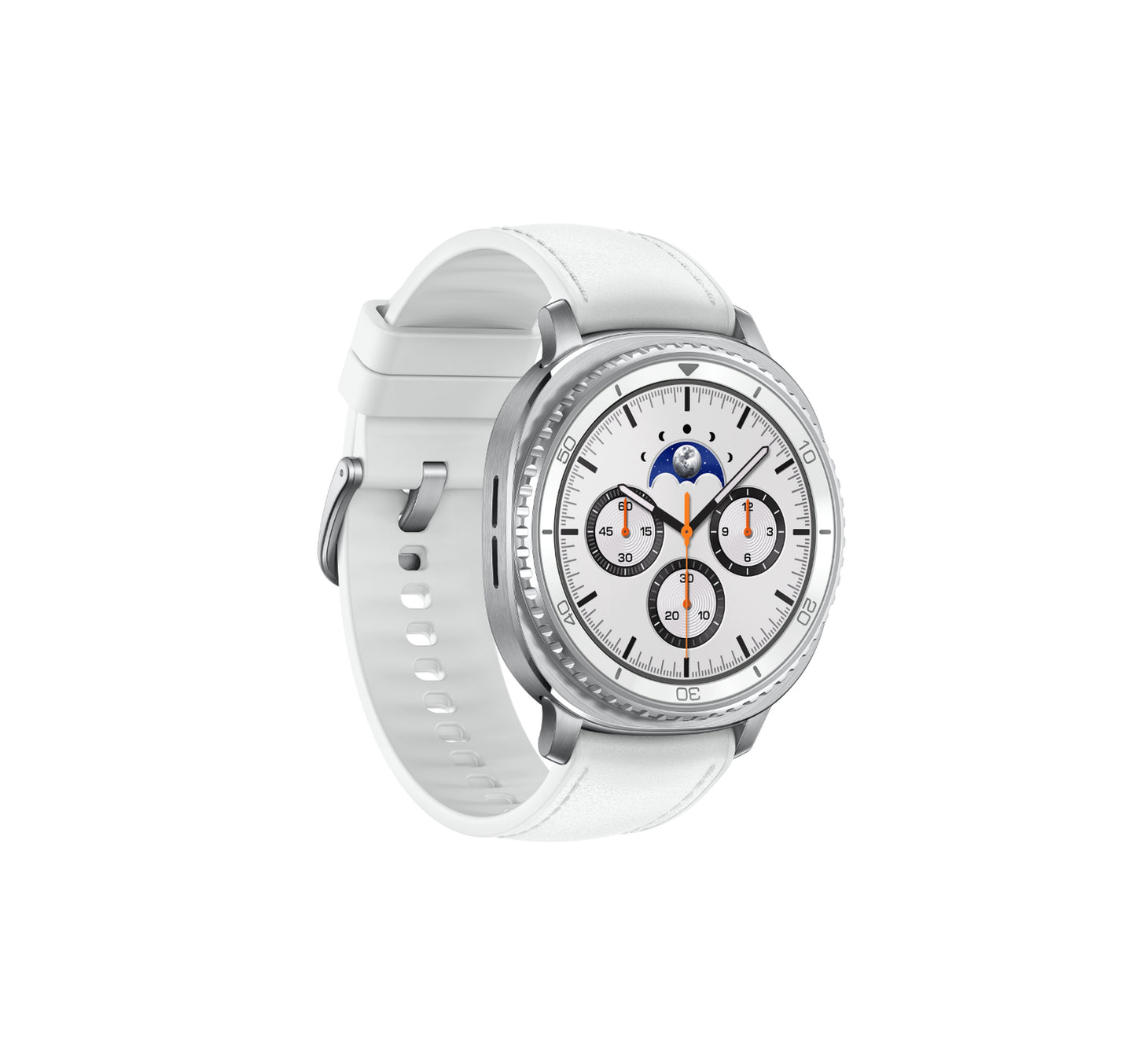Samsung Galaxy Watch8 Classic Smartwatch, 46mm, LTE, White, SM-L505FZWAXSG