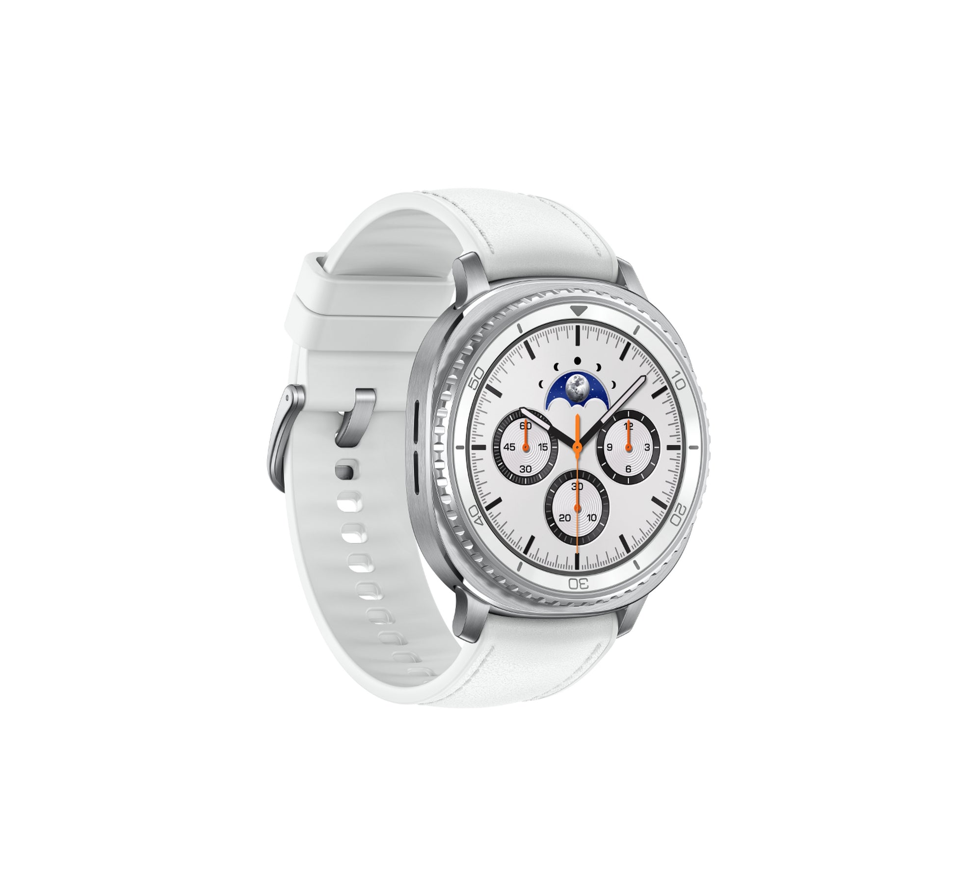 Samsung Galaxy Watch8 Classic Smartwatch, 46mm, LTE, White, SM-L505FZWAXSG