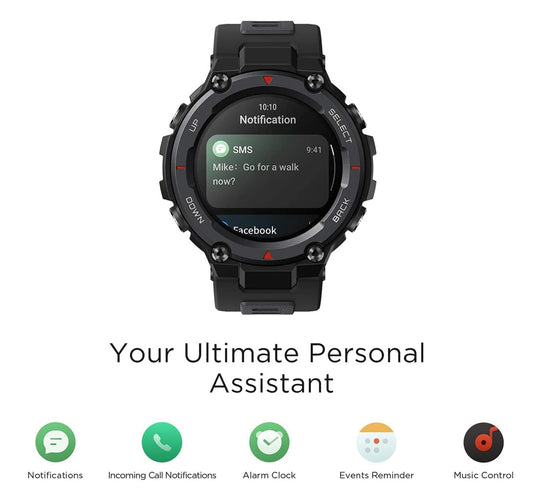 Amazfit GPS T-Rex Pro Smartwatch, Black, A2013