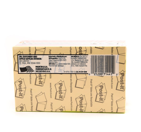 3M Post-it Neon Colors Lined 3inchx5inch 5 x 100 Sheet
