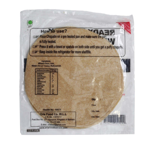 Oris Ready To Cook Wheat Chapathi 5 pcs