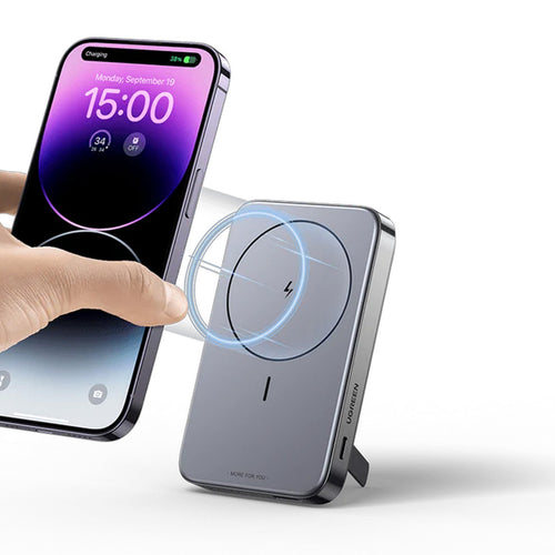 Ugreen 10000mAh Magnetic Wireless Power Bank, Space Gray, PB206-15086 Lulu Hypermarket
