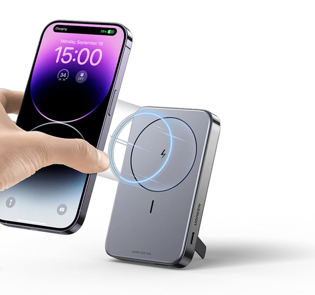 Ugreen 10000mAh Magnetic Wireless Power Bank, Space Gray, PB206-15086