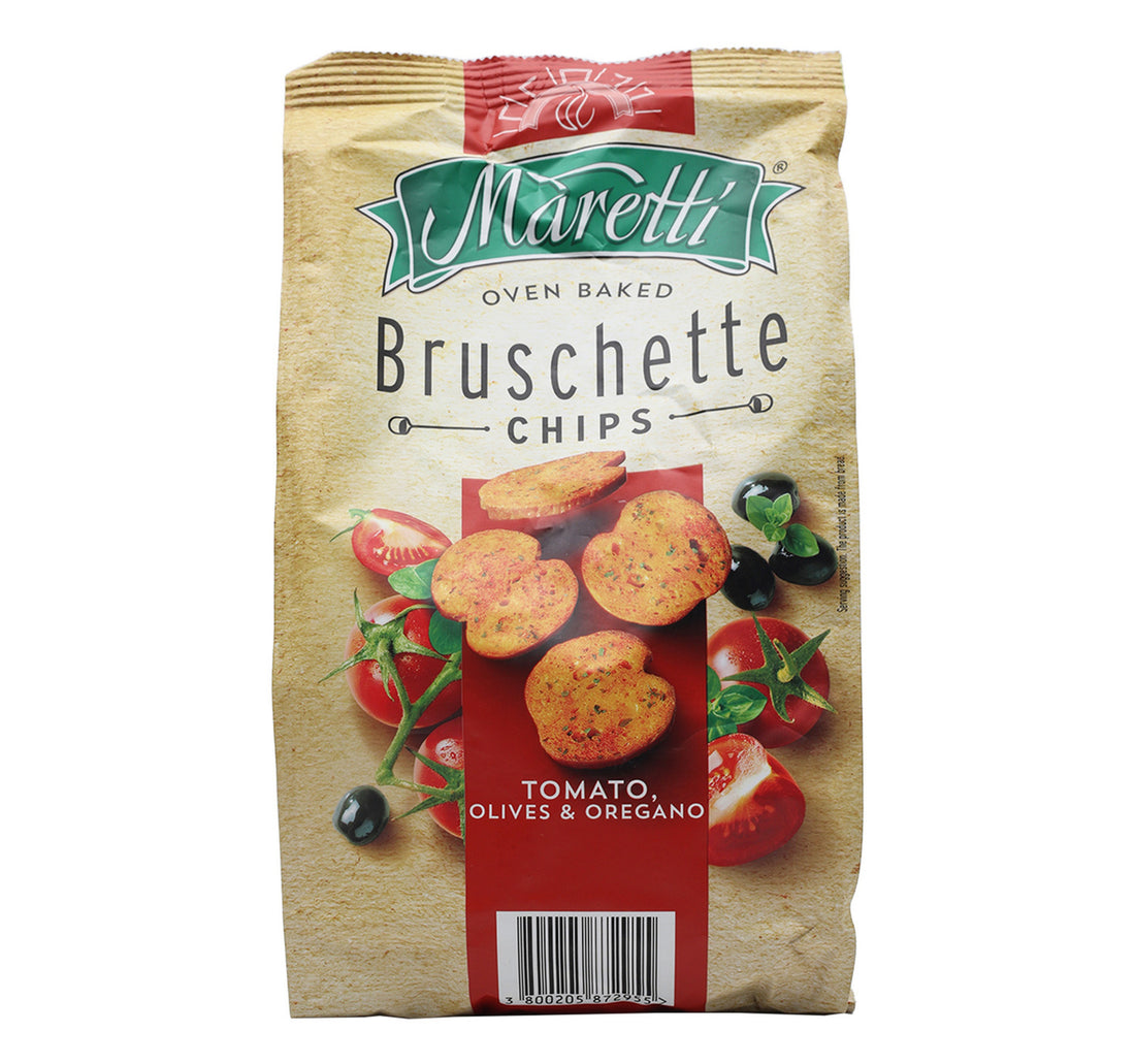 Maretti Bruschette Tomato Olives & Oregano Chips 150 g