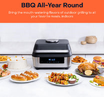 Nutricook Smart Indoor Grill and Air Fryer XL, 8.5L, 1760 W, Stainless Steel/Black, NC-AFG960