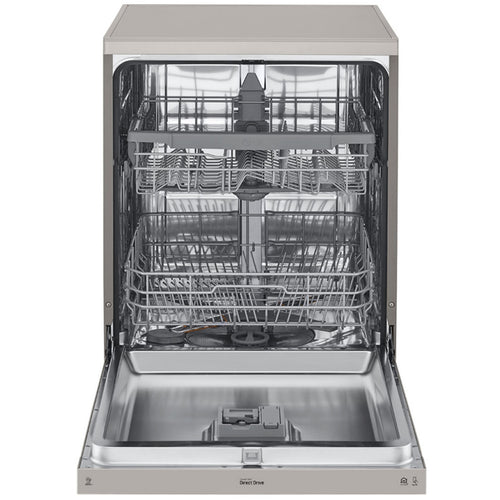 LG Free Standing Dishwasher, 8 Programs, 14 Place Settings, Platinum Silver, DFB512FP
