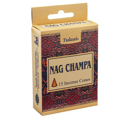 Madhoor Tulasi Nag Champa Incense Cones 15 pcs