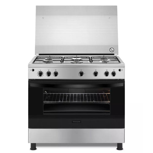 Frigidaire 5 Burners Free-Standing Gas Cooker, 90x60 cm, Stainless Steel, FNGJ90JGVP