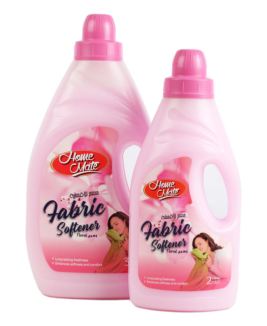 Home Mate Pink Floral Fabric Softener 3 Litres + 2 Litres