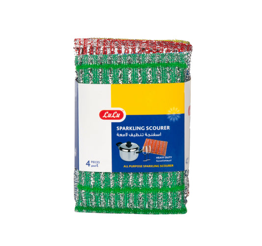 لولو - إسفنجة تنظيف فوارة شديدة التحمل - 4 قطع