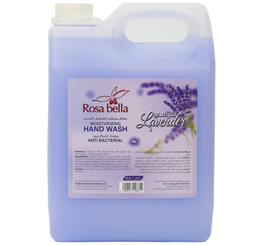 غسول اليدين السائل المرطب روزا بيلا برائحة اللافندر، 4 لترات