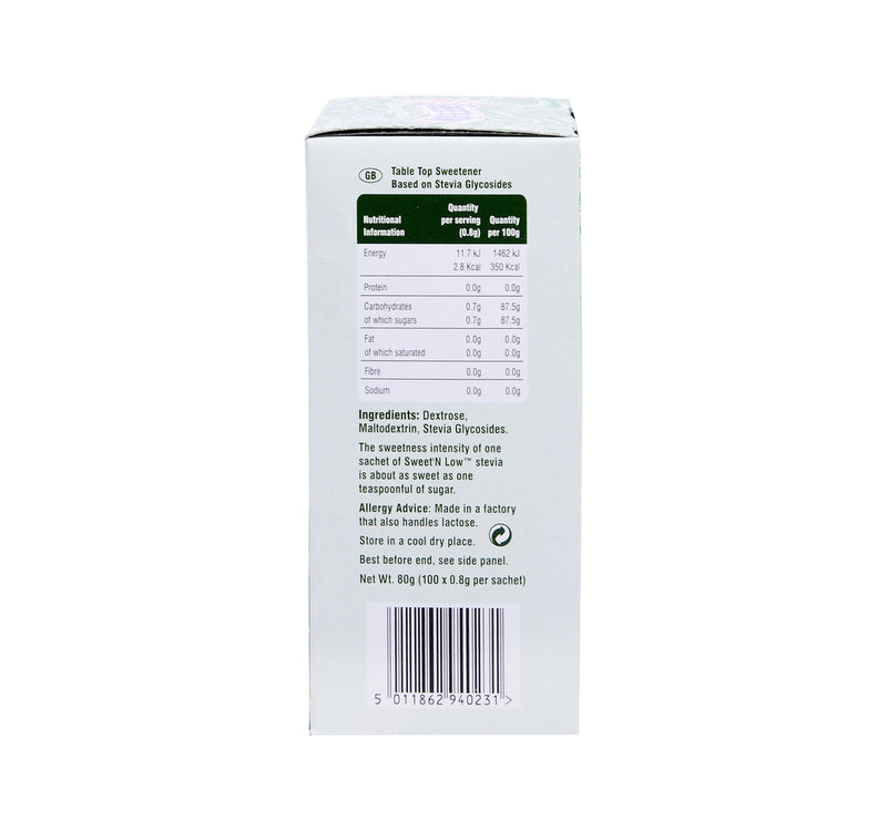 Sweet 'N Low Low Calorie Sweetener Stevia 100 pcs