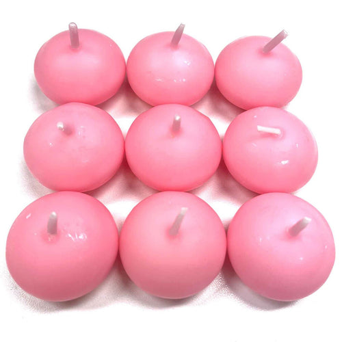 Maple Leaf Scented Floating Candle Set 9pcs Pink Rose