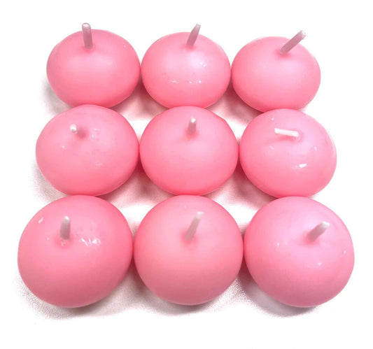 Maple Leaf Scented Floating Candle Set 9pcs Pink Rose