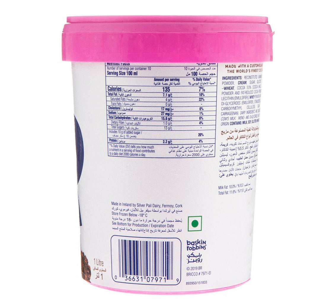 Baskin Robbins Chocolate Ice Cream 1 Litre