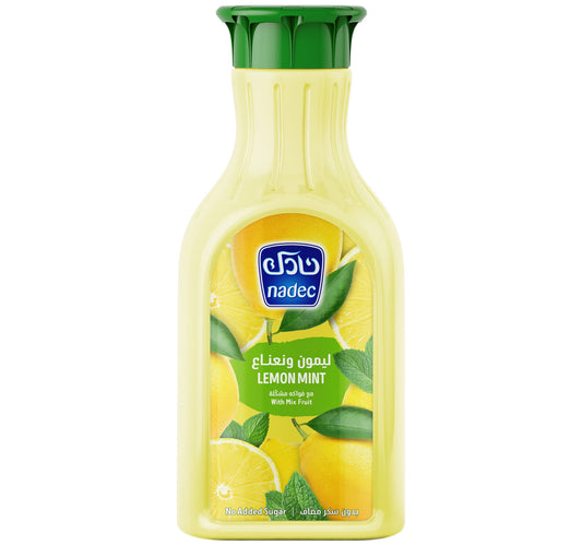 Nadec No Added Sugar Lemon Mint With Mix Fruit Juice 1.3 Litres