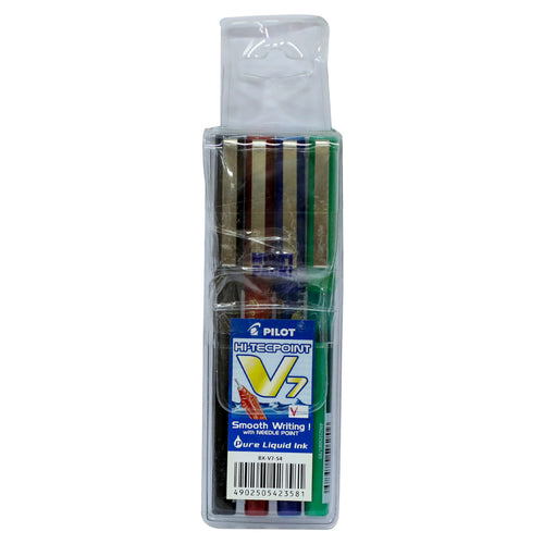 Pilot Ballpoint Pen Hi-Tecpoint V7 with Needle Point 4pcs