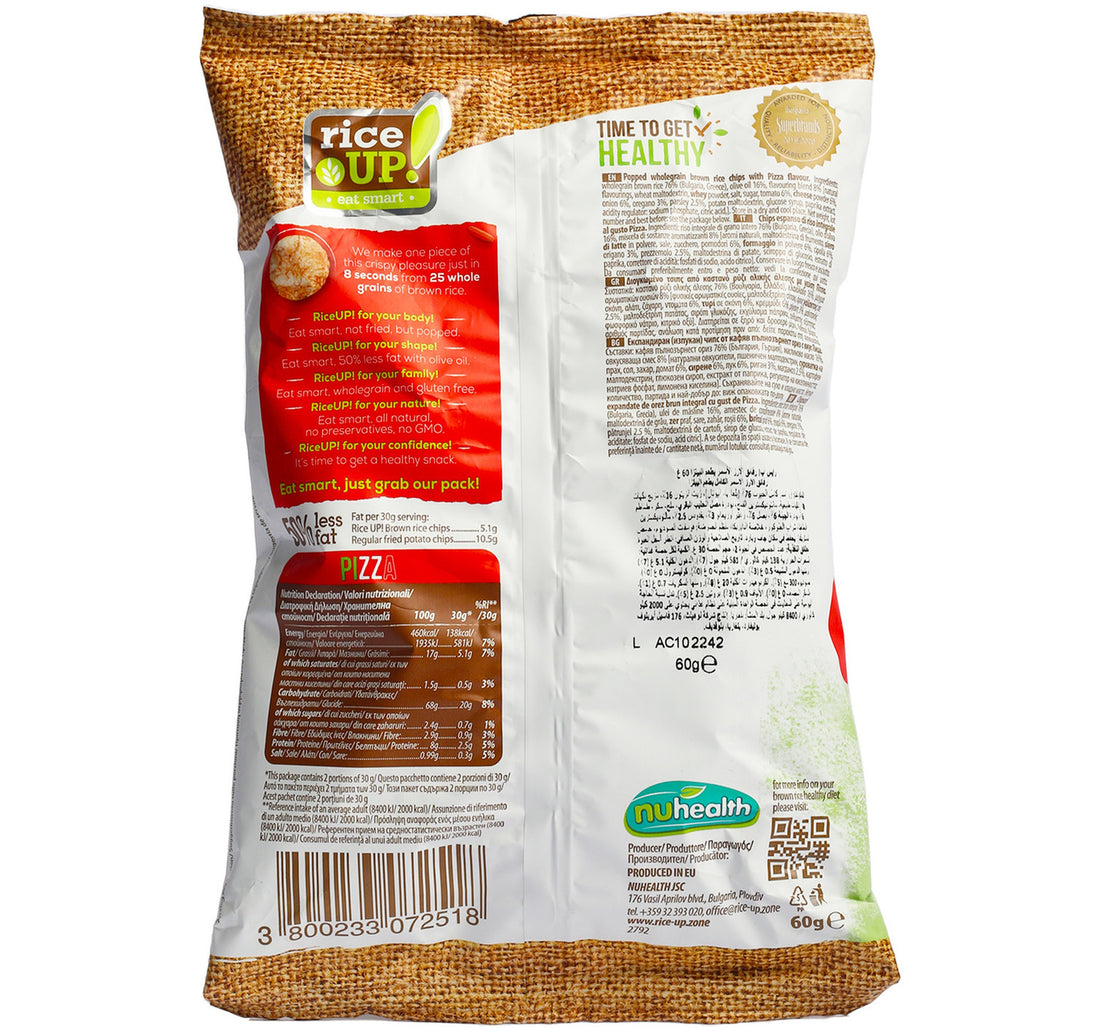 Rice Up Pizza Brown Rice Chips 60 g