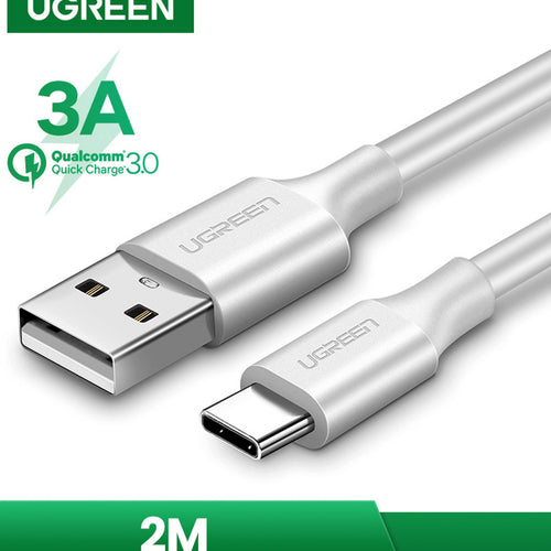 Ugreen USB-A to USB-C Cable 2 m, White, 60123