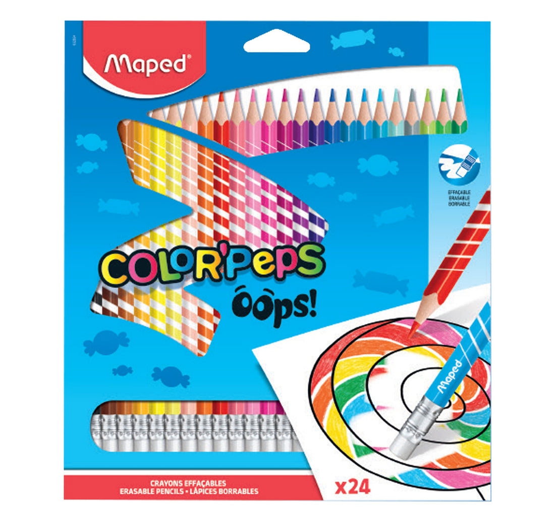 Maped Color Pencil Erasable 24's 83282
