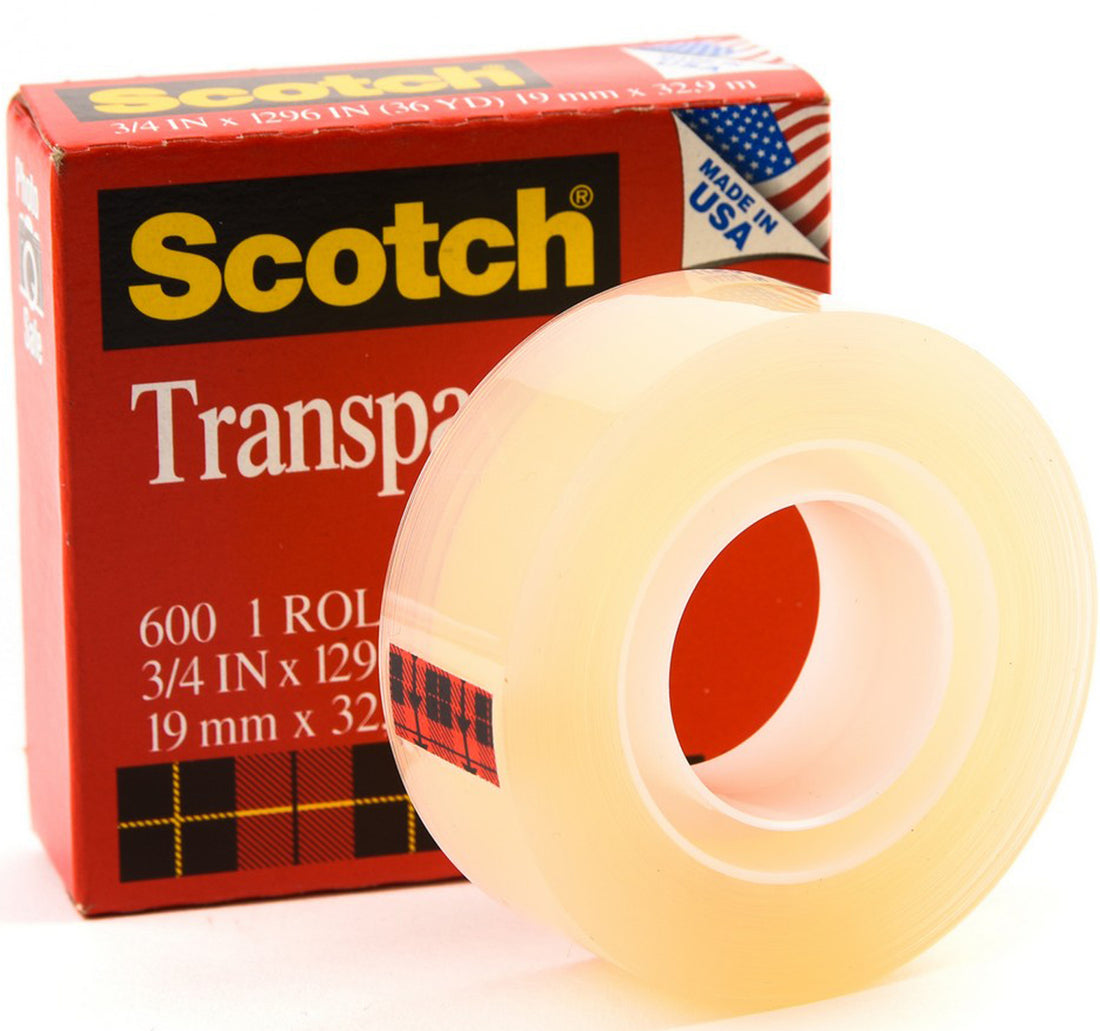 شريط سكوتش شفاف من 3M، 3/4 بوصة × 36 ياردة، قلب صغير، قطعة واحدة
