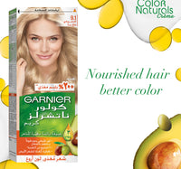 Garnier Color Naturals Creme Nourishing Permanent Hair Color 9.1 Natural Extra Light Ash Blonde 1 pkt