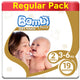 Sanita Bambi Baby Diaper Regular Pack Size 2 Small 3-6 kg 19 pcs