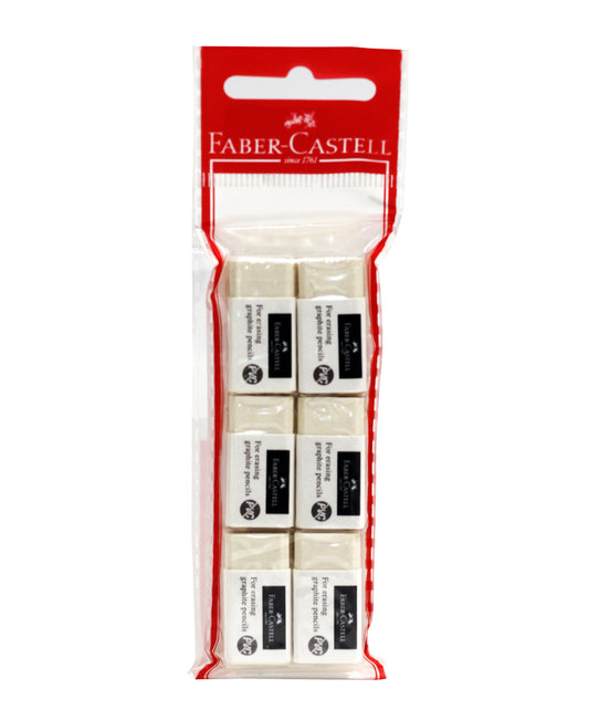 Faber Castell PVC Free Eraser W/S7086406 6 pcs