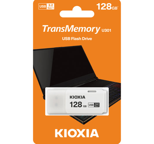 Kioxia USB 3.2 Flash Drive, 128 GB, LU301W128GG4