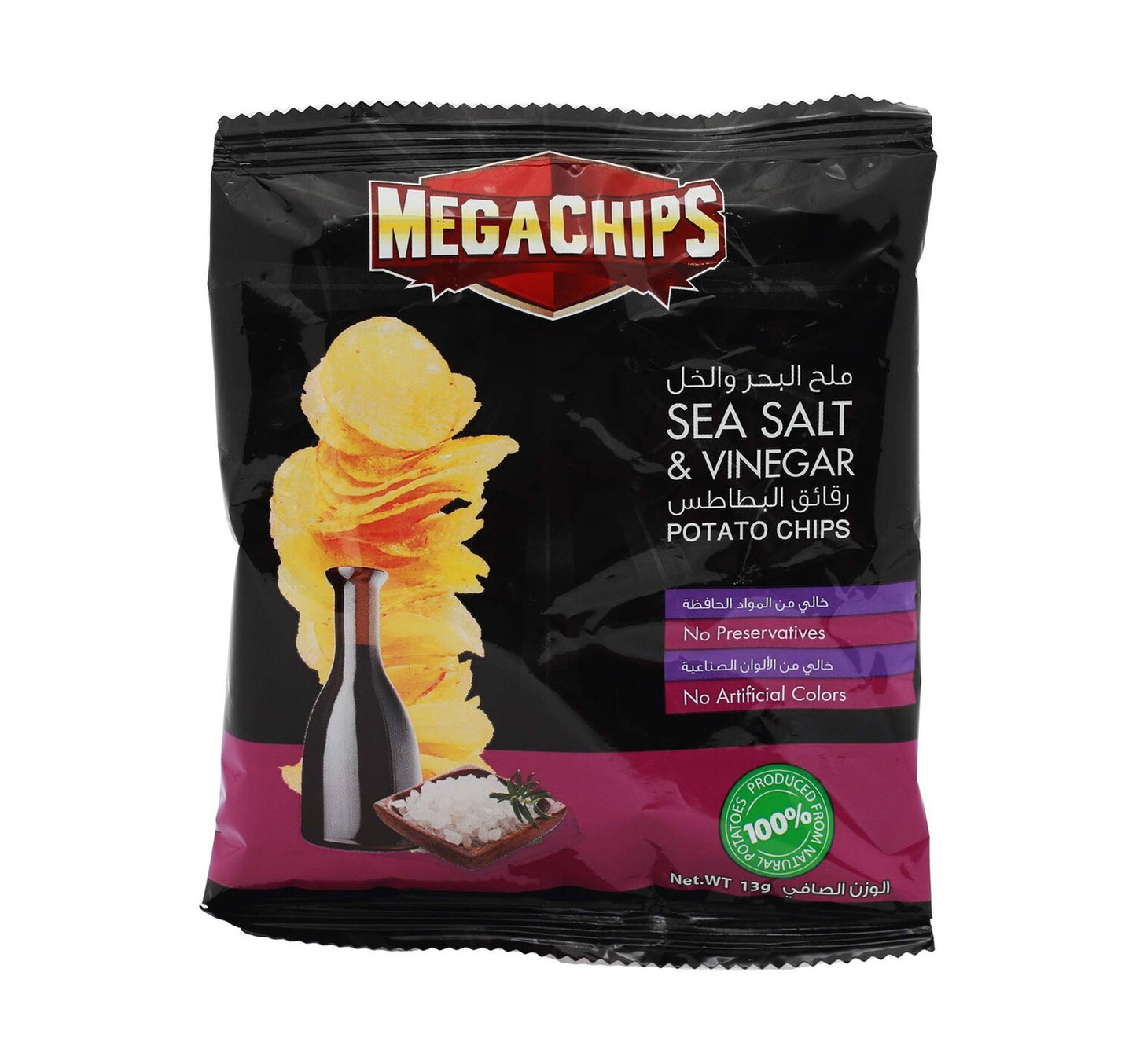 Mega Potato Chips Salt & Vinegar 13g